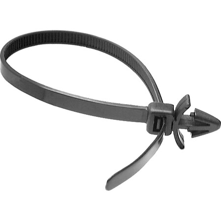 Auveco Cable Tie Strap, 8 in L, 1-3/4 in Max Bundle Dia., Black, Nylon AP20380